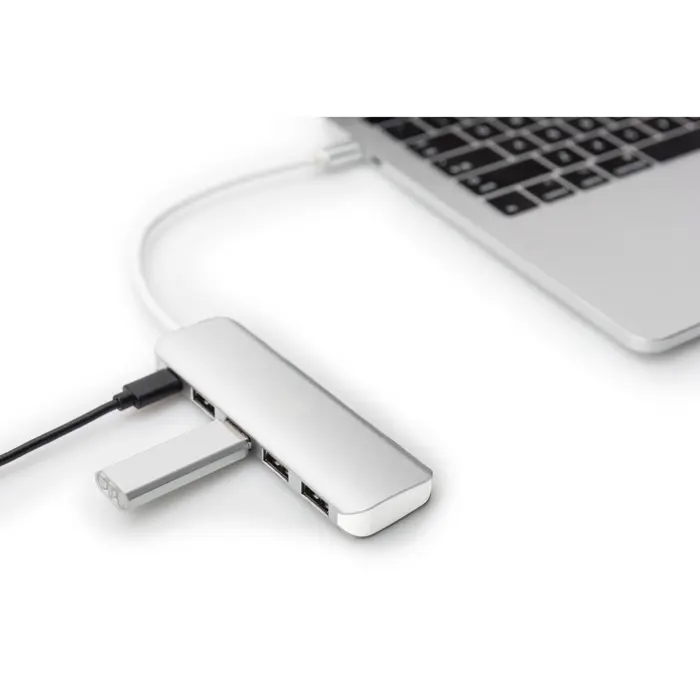 Digitus USB Type-C? 4-port hub (USB 3.0) + PD (silver)
