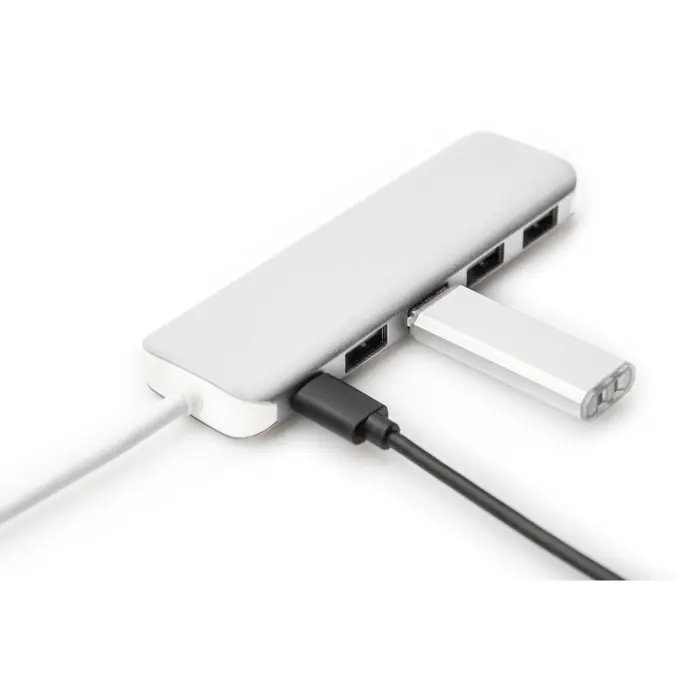 Digitus USB Type-C? 4-port hub (USB 3.0) + PD (silver)