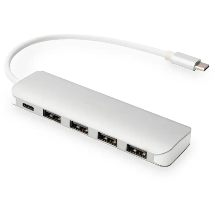 Digitus USB Type-C? 4-port hub (USB 3.0) + PD (silver)