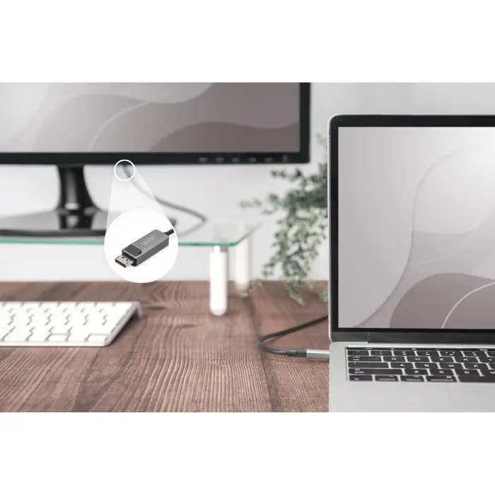 Digitus USB4 Gen 2x2 adapter cable USB-C > DisplayPort (black/gray, 2 meters)