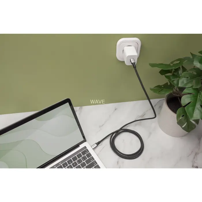 Digitus USB4 Gen 3x2 cable, USB-C male > USB-C male, 40Gbit/s (black/gray, 1 meter, PD 3.1, charging with 240 watts)