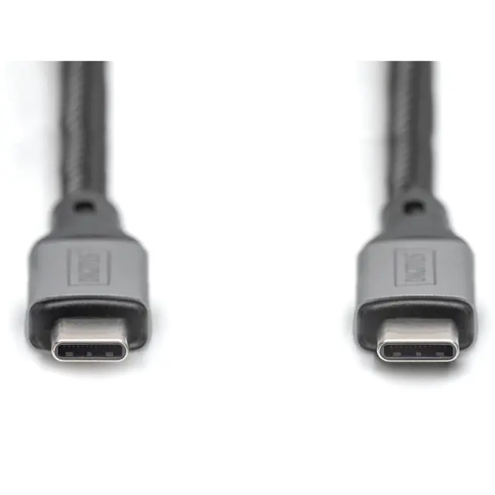 Digitus USB4 Gen 3x2 cable, USB-C male > USB-C male, 40Gbit/s (black/gray, 1 meter, PD 3.1, charging with 240 watts)