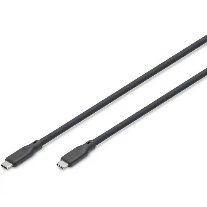 Digitus USB4 Gen 3x2 silicone connection cable USB-C > USB-C (black, 0.5 meter, PD, charging with up to 240 watts)