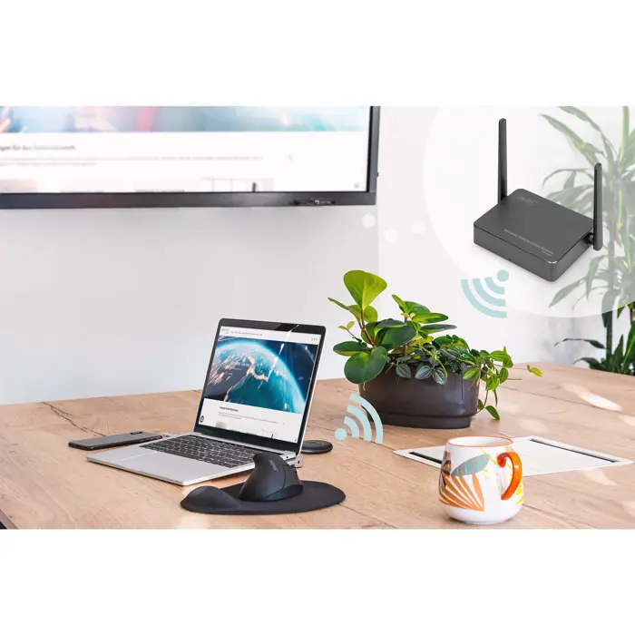 Digitus Wireless HDMI Transmitter Click & Present PRO, HDMI extension (black)