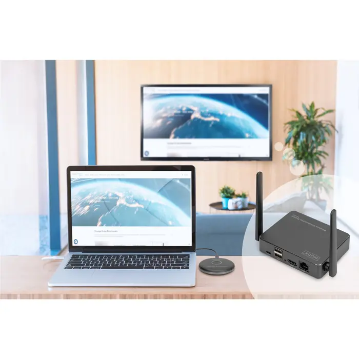 Digitus Wireless HDMI Transmitter Click & Present PRO, HDMI extension (black)