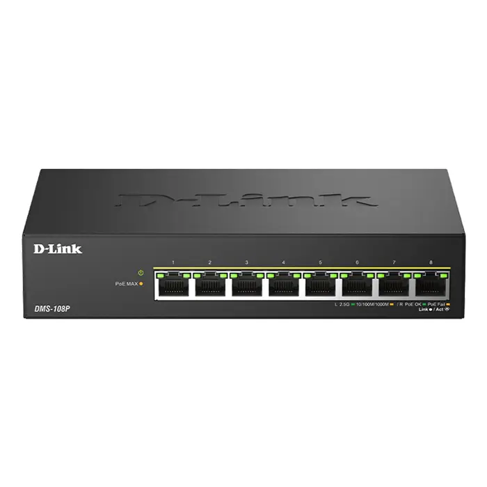 DLINK DMS-108P/E 8-Port Multi-Gigabit Unmanaged Po