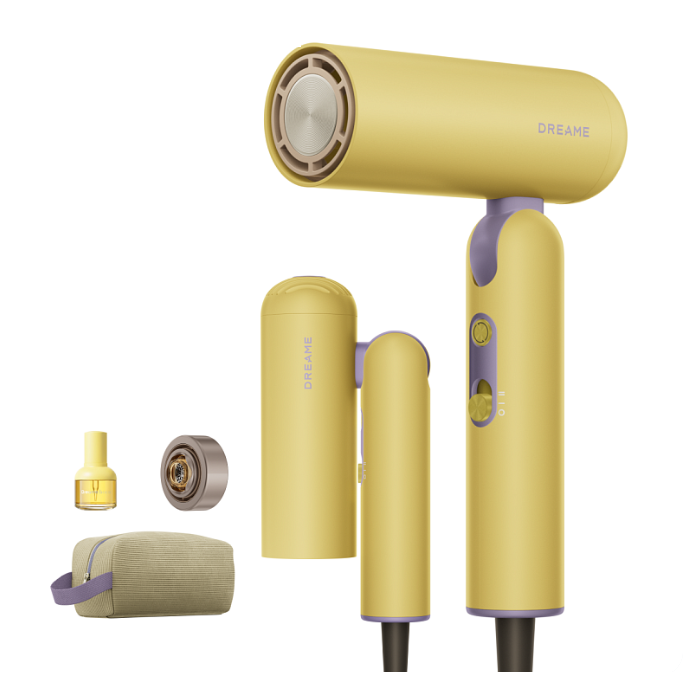 Dreame Pocket Cake Lemon Hair Dryer, Yellow