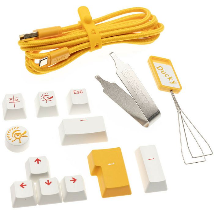 Ducky One 3 Yellow Gaming Keyboard, RGB LED - MX-Silent-Red DKON2108ST-SDEPDYDYYYC1