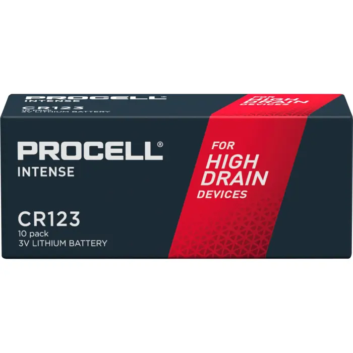 Duracell Procell CR123A High Power Lithium Intense Battery (10 Pack)
