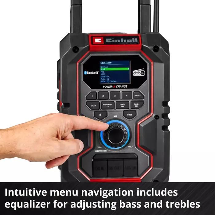EINHELL battery-powered radio TE-CR 18 Li DAB+/FM/BT - Solo