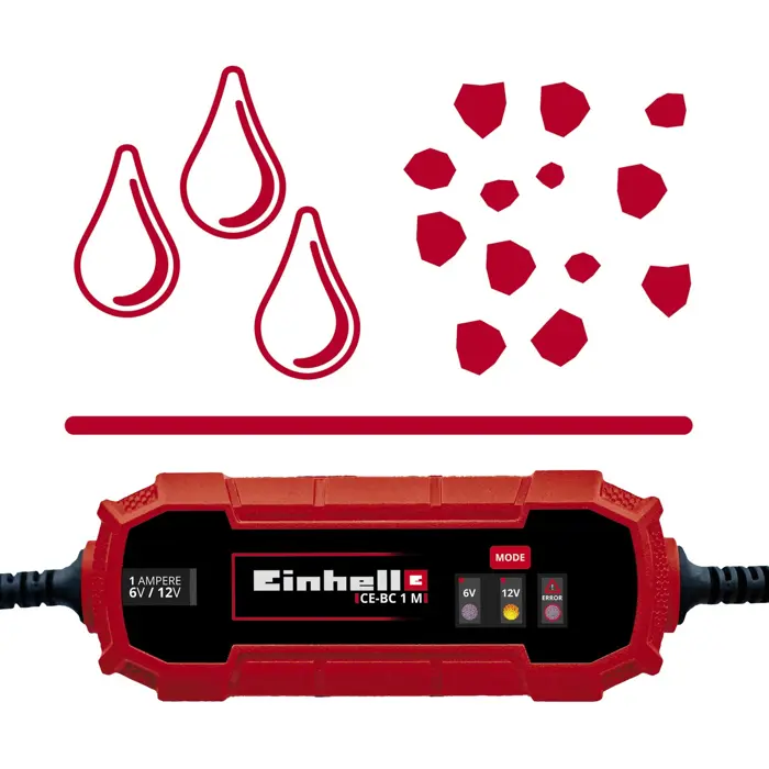 Einhell car battery charger CE-BC 1 M (red/black)