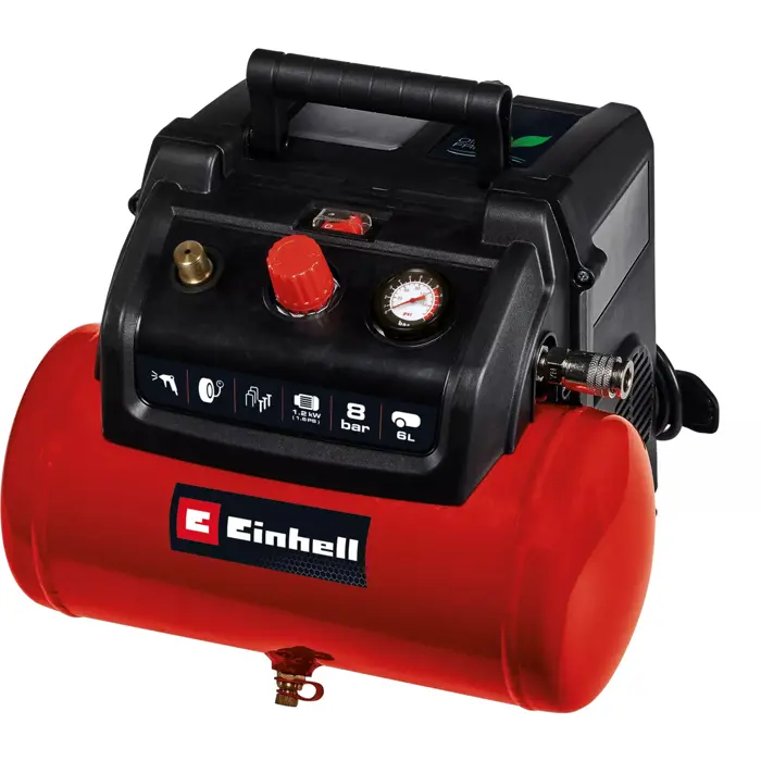 EINHELL compressor TC-AC 190/6/8 OF red/black, 1,200 watts