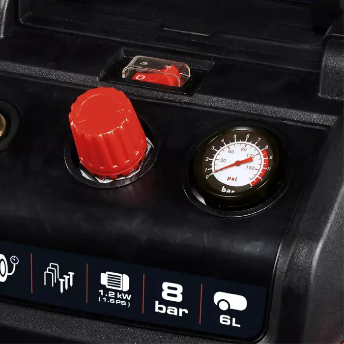 EINHELL compressor TC-AC 190/6/8 OF red/black, 1,200 watts