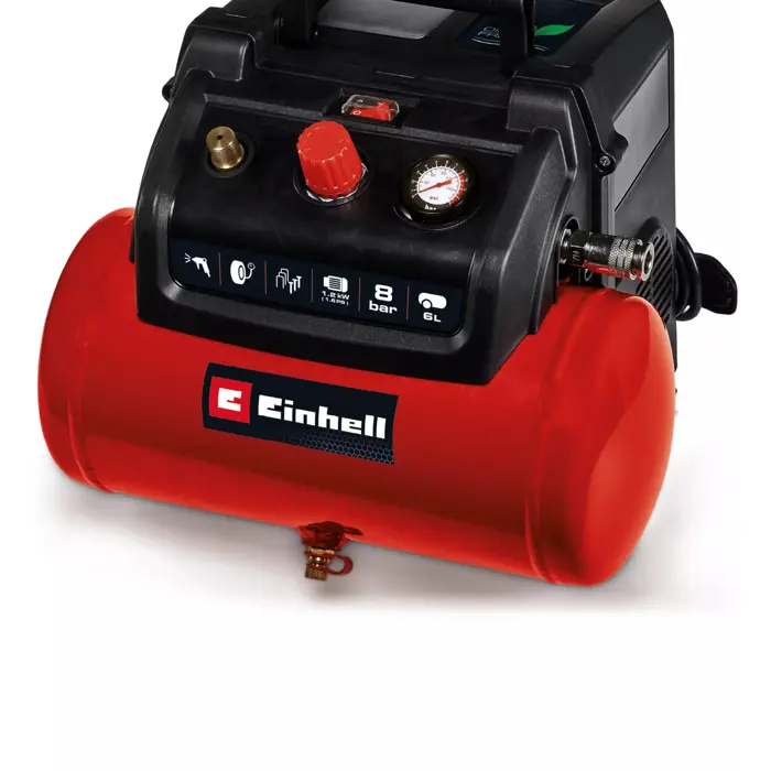 EINHELL compressor TC-AC 190/6/8 OF red/black, 1,200 watts