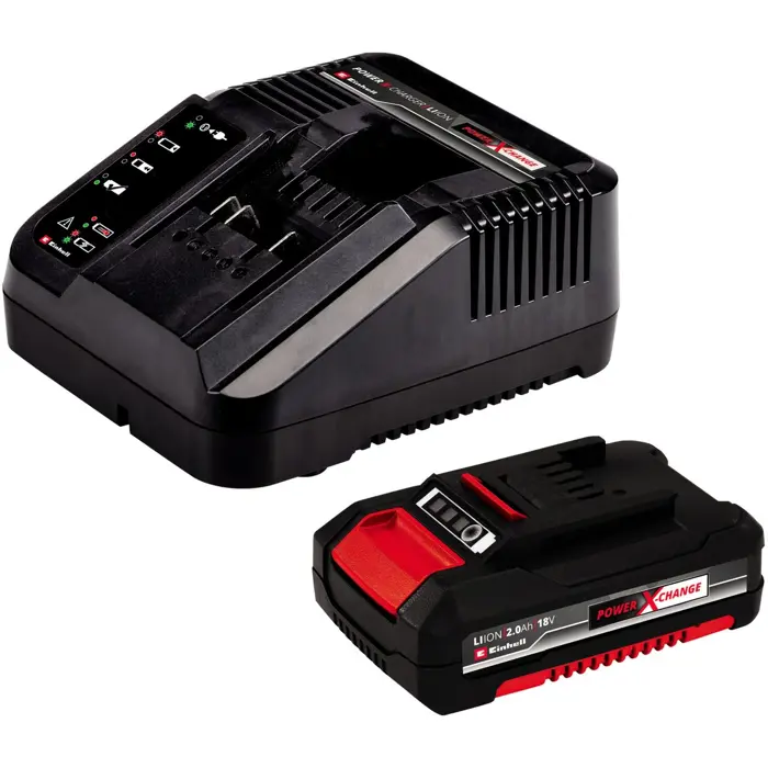 Einhell Cordless Drill Set TE-CD 18/45 3X-Li +22, 18V (red/black, Li-Ion battery 2.0Ah, 22-piece accessories)