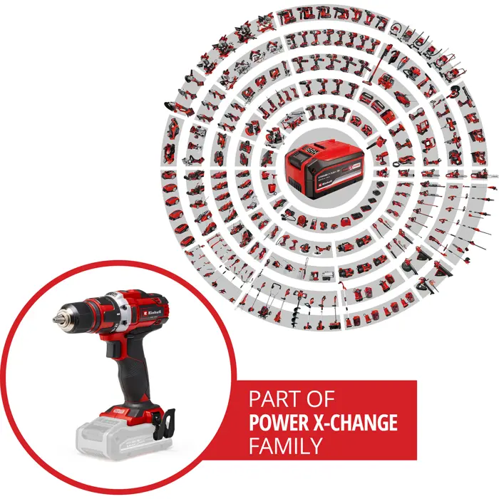 Einhell Cordless Drill TE-CD 18/40 Li Solo (red / black, without battery and charger)
