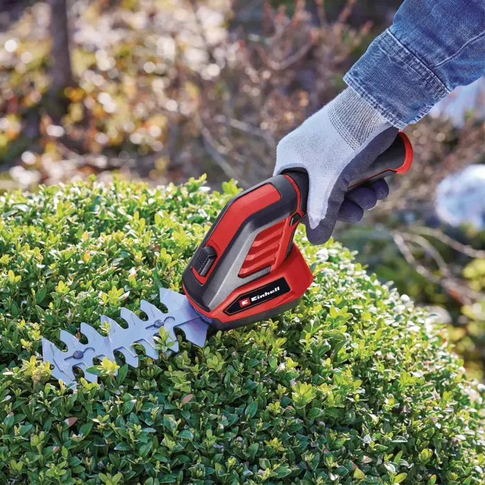 Einhell Cordless Grass Shears/Shrub Shears GC-CG 3.6/70 Li (black/red, Li-ion battery 2.0Ah, telescopic extension)
