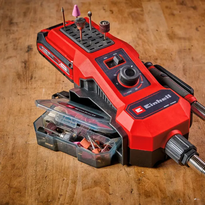 Einhell cordless grinding / engraving tool (stat) TE-MT 18/34 Li-Solo, straight grinder (red/black, without battery and charger)