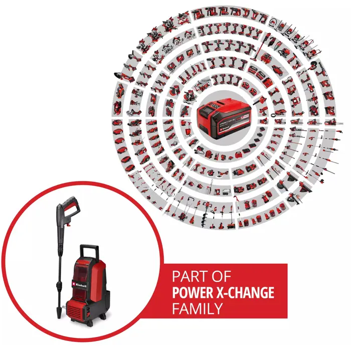Einhell cordless high-pressure cleaner HYPRESSO 36/105 (red/black, without battery and charger)