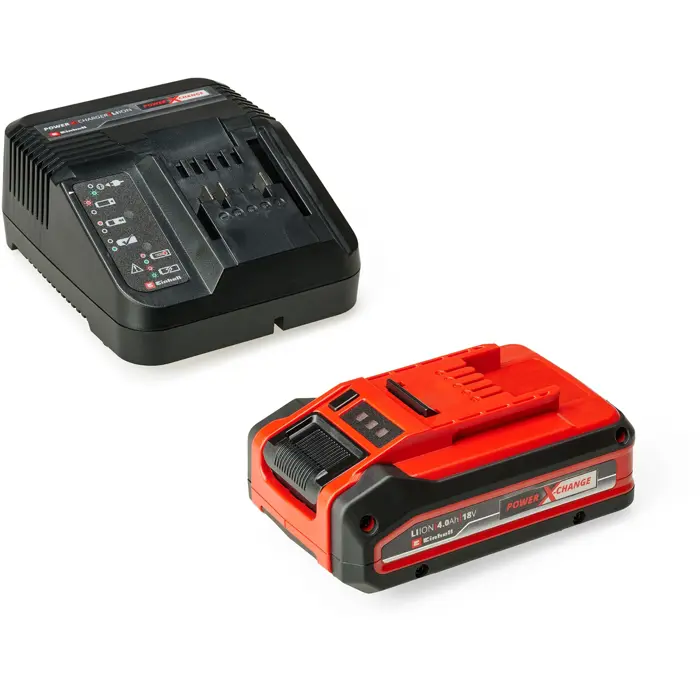 Einhell Cordless Lawn Mower Set GE-CM 36/37 Li, 36 Volt (2x18 V) (red/black, 2x Li-Ion Plus batteries 4.0 Ah)
