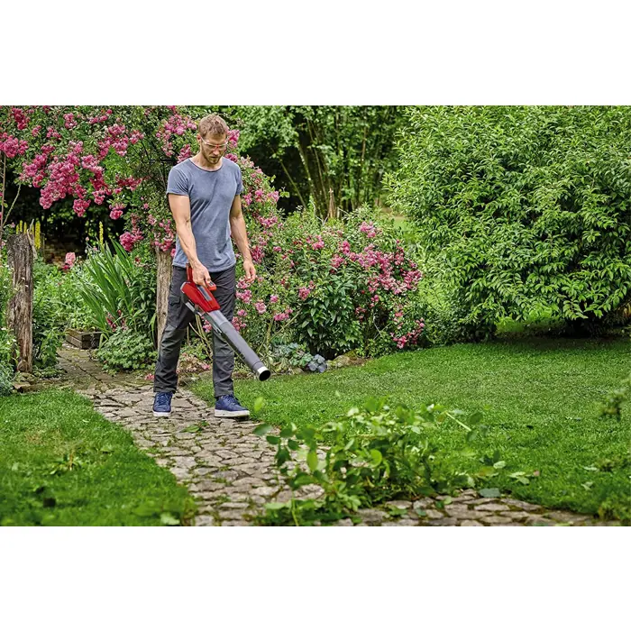 Einhell Cordless leaf blower GP-LB 18/200 Li E - solo, 18 volt, leaf blower (red/black, without battery and charger)