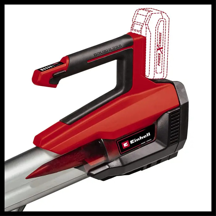 Einhell Cordless leaf blower GP-LB 18/200 Li E - solo, 18 volt, leaf blower (red/black, without battery and charger)