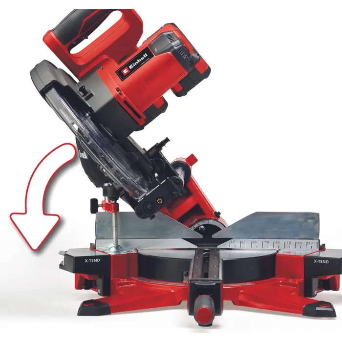 Einhell cordless mitre saw TE-MS 36/10 L Li-Solo, 36Volt (2x18V) (red, without battery and charger)