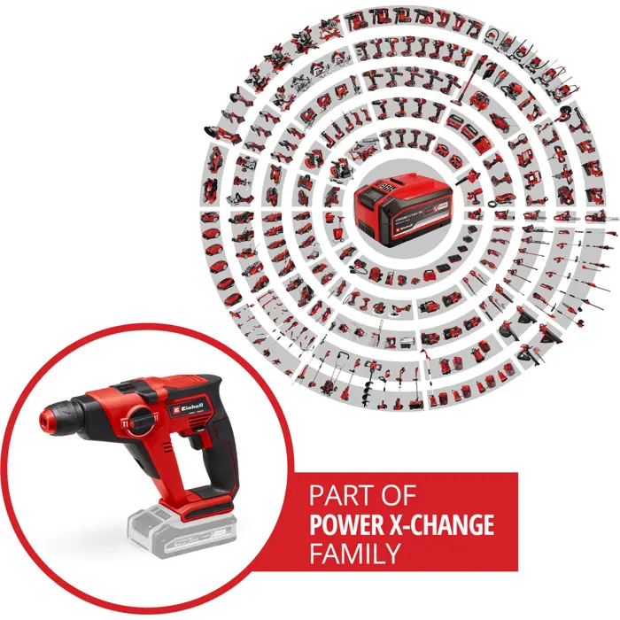 Einhell cordless rotary hammer TE-HD 18/12 Li-Solo