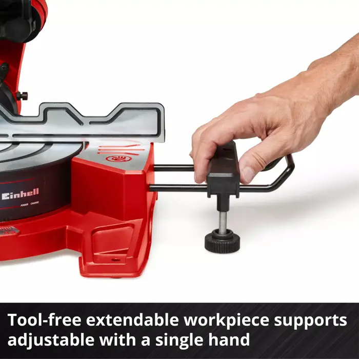 EINHELL Cordless Sliding Mitre Saw TE-SM 36/8 L Li-Solo, 36 Volt (2x18 V) red, without battery and charger