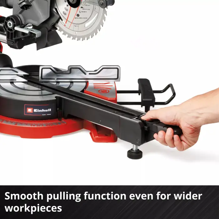 EINHELL Cordless Sliding Mitre Saw TE-SM 36/8 L Li-Solo, 36 Volt (2x18 V) red, without battery and charger