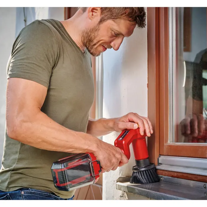Einhell cordless surface brush PICOBELLA 18/90, weed remover (red/black, without battery and charger)