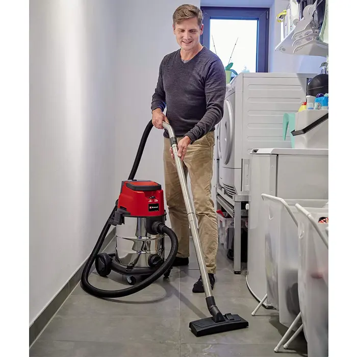Einhell Cordless Wet/Dry Vacuum Cleaner TE-VC 36/25 Li S-Solo (2x 18Volt) (red/stainless steel, without battery and charger)