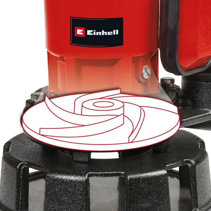 Einhell dirty water pump GE-DP 900 Cut, submersible / pressure pump (red / black, 900 watts)
