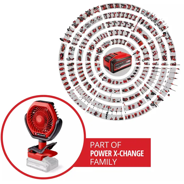 EINHELL GC-CF 18/110 Li-Solo, fan without battery and charger