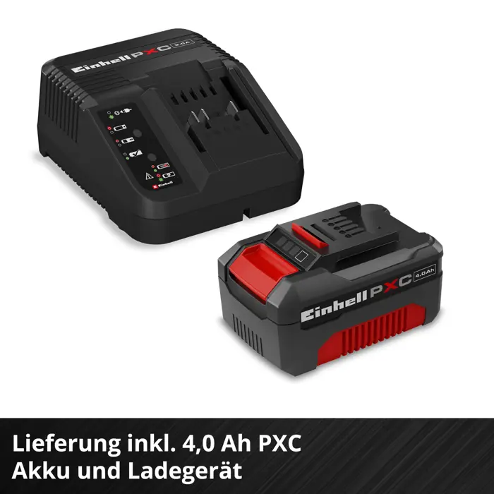 Einhell Power X-Change Akku-Laubsauger VENTURRO 18/210 Kit, 18Volt, Laubsauger/Laubbläser (rot/schwarz, 1x Li-Ionen Akku 4,0Ah, POWER FOR ALL ALLIANCE)