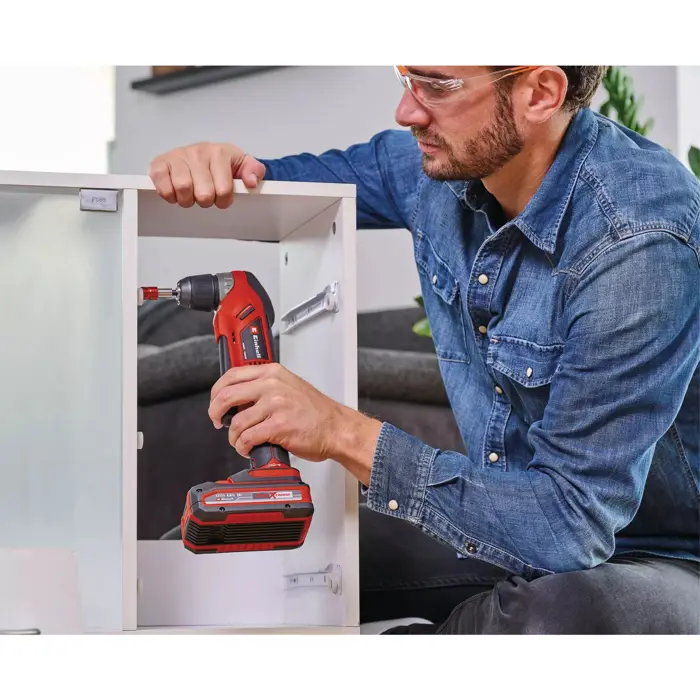 EINHELL Power X-Change Cordless Angle Drill TE-AD 18 Li - Solo, 18 Volt red/black, without battery and charger