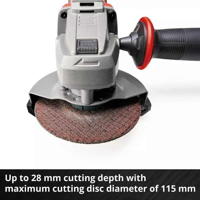 Einhell Power X-Change Cordless Angle Grinder TE-AG 18/115-2 Li - Solo, 18 Volt (red/black, without battery and charger)