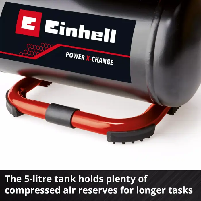 EINHELL Power X-Change cordless compressor TE-AC 18/75 Li OF-Solo, 18 Volt black/red, without battery and charger