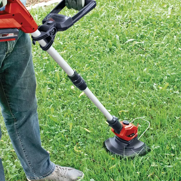 EINHELL Power X-Change cordless grass trimmer GE-CT 18 Li, 18 Volt red/black, Li-ion battery 2.5 Ah