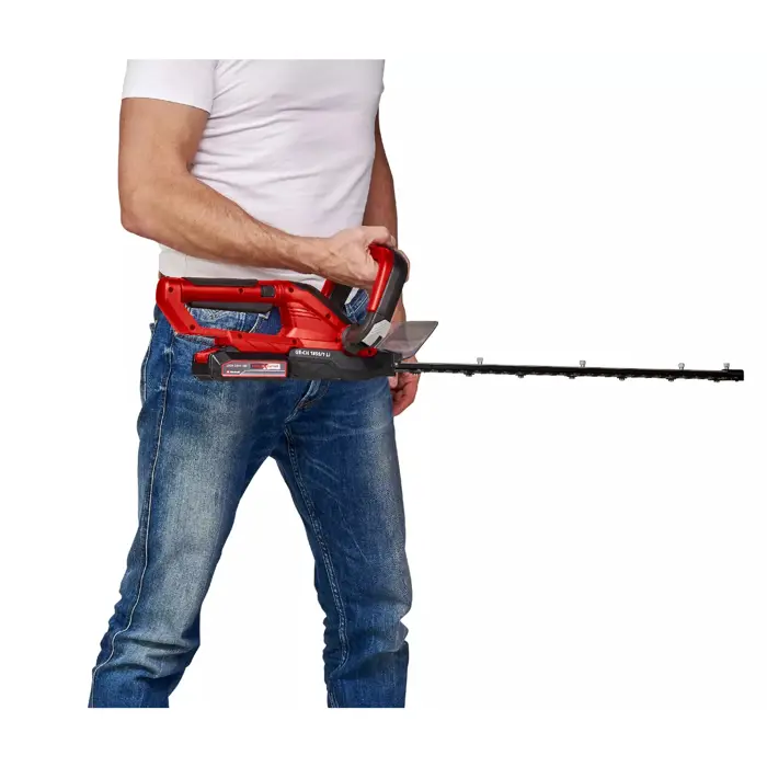 EINHELL Power X-Change cordless hedge trimmer GC-CH 1855/1 Li Kit, 18 Volt red/black, Li-ion battery 2.5Ah
