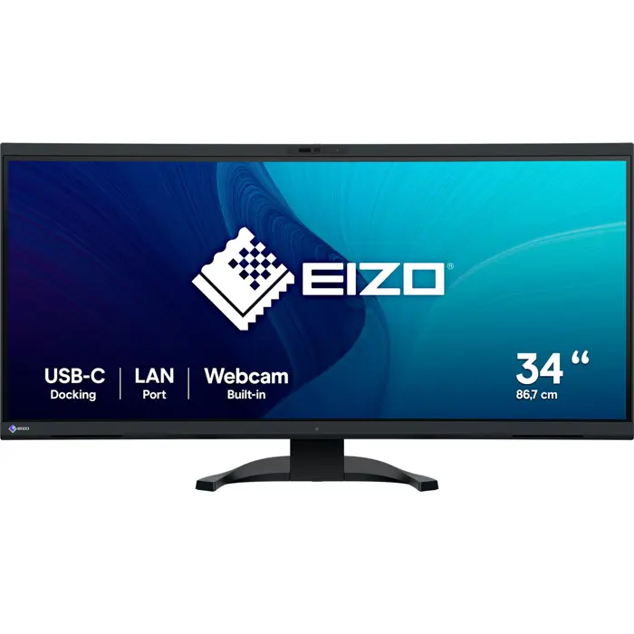EIZO FlexScan EV3450XC-BK, LED monitor - 34,1 - black, UWQHD, IPS, webcam, microphone, USB-C