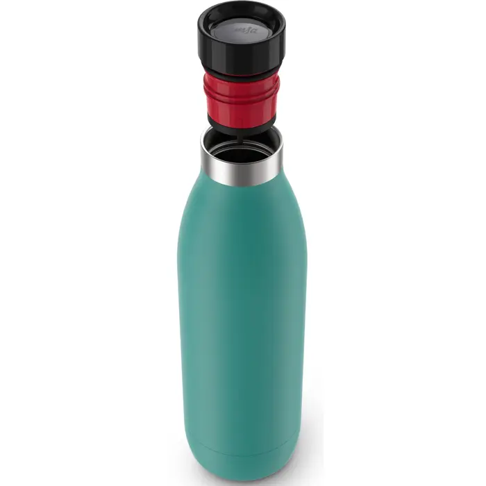 Emsa Bludrop Color insulated drinking bottle 0.7 liters, thermos bottle (petrol, stainless steel)