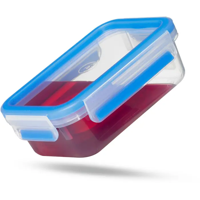 Emsa Clip & Close food storage container (transparent / blue, 2.3 liters, large format)