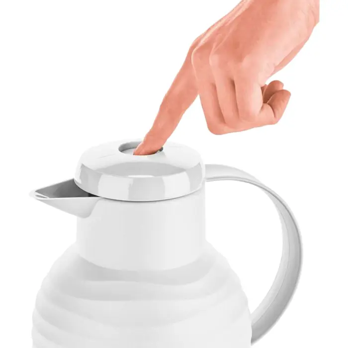 Emsa Samba vacuum jug Quick Press white 1.0L