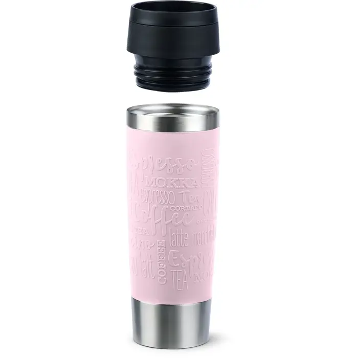 Emsa TRAVEL MUG Classic Grande thermal mug (light pink/stainless steel, 0.5 liters)