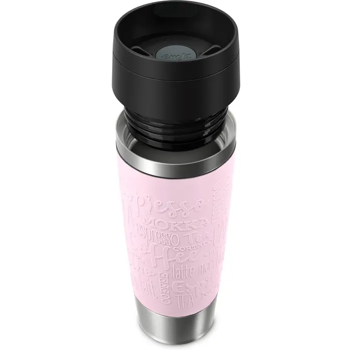 Emsa TRAVEL MUG Classic Grande thermal mug (light pink/stainless steel, 0.5 liters)