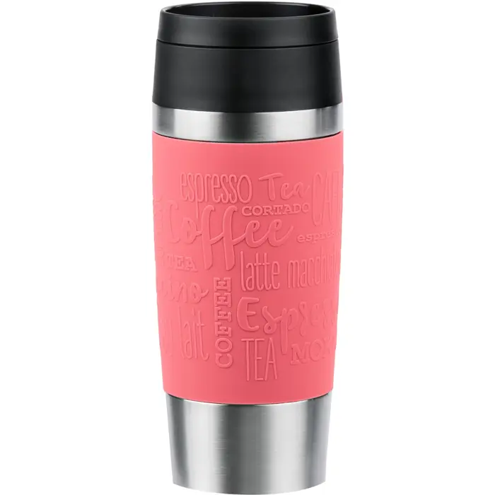 Emsa TRAVEL MUG Classic thermo mug (coral/stainless steel, 0.36 liters)