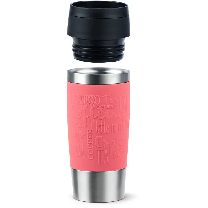 Emsa TRAVEL MUG Classic thermo mug (coral/stainless steel, 0.36 liters)