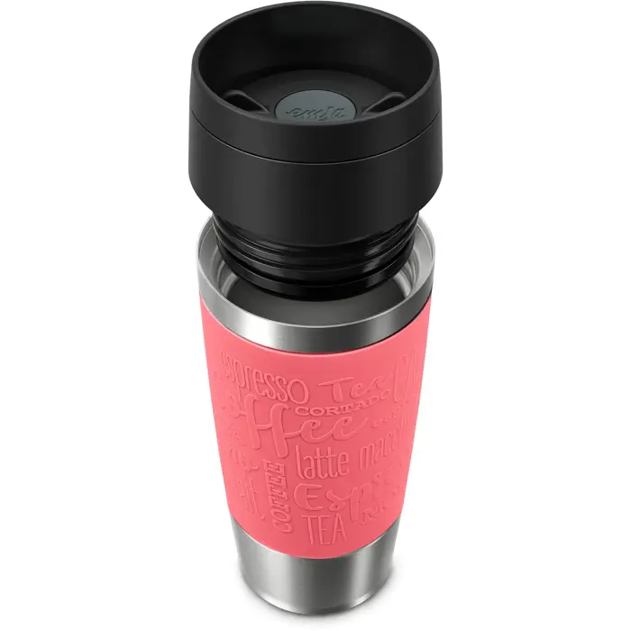 Emsa TRAVEL MUG Classic thermo mug (coral/stainless steel, 0.36 liters)