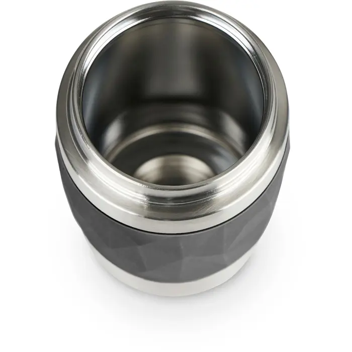 Emsa TRAVEL MUG Compact thermal mug (black/stainless steel, 0.3 liters, screw cap)